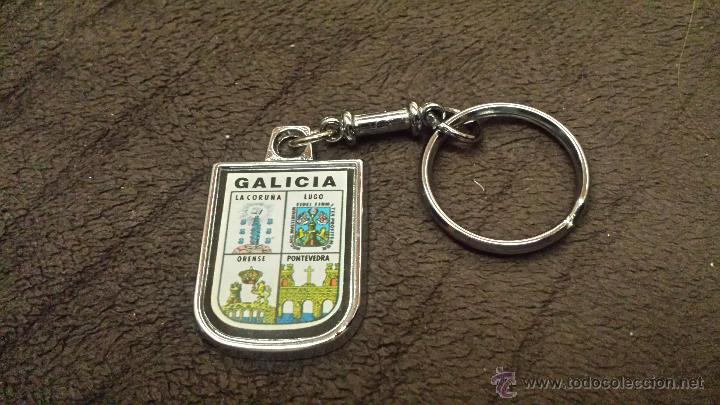 Sammlung von Schl&uuml;sselanh&auml;ngern: LLAVERO DE GALICIA CON LOS ESCUDOS DE LAS CUATRO PROVINCIAS LUGO ORENSE LA CORU&Ntilde;A Y PONTEVEDRA