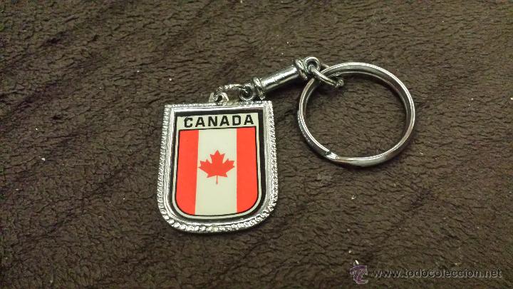 Sammlung von Schl&uuml;sselanh&auml;ngern: LLAVERO CANADA CON LA BANDERA DEL PAIS