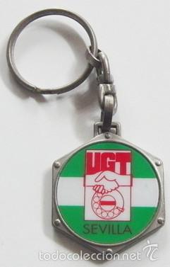 Coleccionismo de llaveros: LLAVERO UGT SEVILLA - SECCI&Oacute;N SINDICAL TEL&Eacute;FONOS - UNI&Oacute;N GENERAL DE TRABAJADORES SINDICATO - DIF&Iacute;CIL