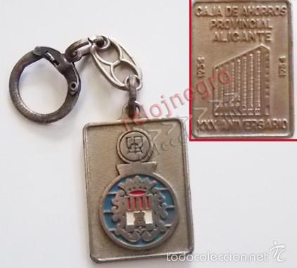 Coleccionismo de llaveros: ANTIGUO LLAVERO - CAJA DE AHORROS PROVINCIAL DE ALICANTE - XXX ANIVERSARIO 1984 - ESCUDO PUBLICIDAD