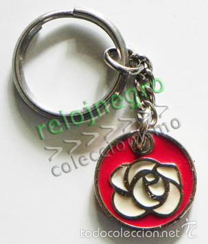 Coleccionismo de llaveros: LLAVERO MONEDA DE CARRITO- VOTA PSOE - ROSA BLANCA SOCIALISMO PARTIDO POL&Iacute;TICO - PUBLICIDAD POL&Iacute;TICA