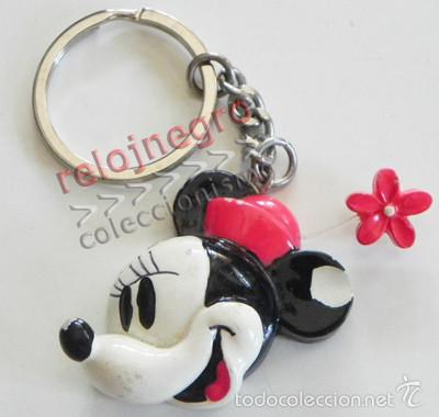 Coleccionismo de llaveros: LLAVERO DE MINNIE - PERSONAJE DE WALT DISNEY - RATONA NOVIA DEL RAT&Oacute;N MICKEY MOUSE - CABEZA - MINIE