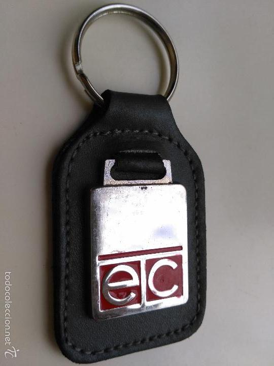 Collection of Keychains: Llavero con las letras E.T.C. piel y metal