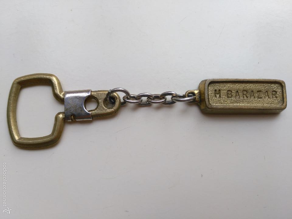 Collection of Keychains: LLAVERO ANTIGUO MET&Aacute;LICO Con publicidad del Hotel Barazar. Guip&uacute;zcoa