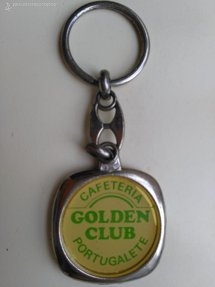 Collection of Keychains: llavero con publicidad de la cafeteria Golden Club. Portugalete. vizcaya