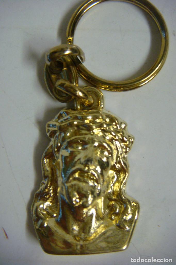Coleccionismo de llaveros: LLAVERO DE CARA DE CRISTO EN DORADO - Foto 1