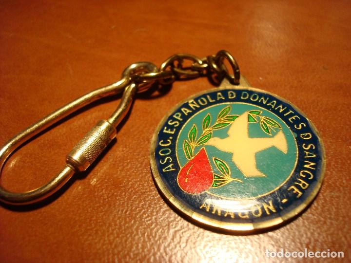Collection of Keychains: ANTIGUO LLAVERO ASOCIACION DONANTES DE SANGRE ARAGON