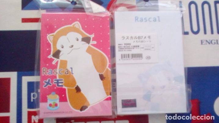 Collectionnisme de portes-cl&eacute;s: ARAIGUMA RASCAL HELLO RASCAL THE RACOON EL MAPACHE NOTEBOOK MEMO LIBRETITA