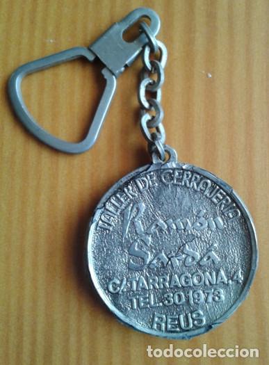 Coleccionismo de llaveros: LLAVERO TALLER CERRAJERIA. RAMON SARDA. REUS. TARRAGONA. DETRAS ESCUDO DE LA CUIDAD DE REUS. METAL.