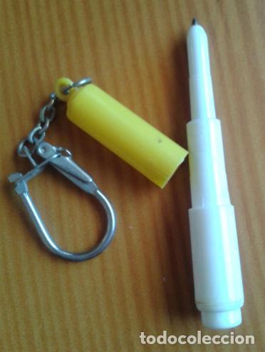 Collectionnisme de portes-cl&eacute;s: LLAVERO BOLIGRAFO EXTENSIBLE. PLEGABLE CON CAPUCHON. NO ESCRIBE. PLASTICO.