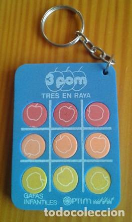 Collectionnisme de portes-cl&eacute;s: LLAVERO JUEGO TRES EN RAYA. ESPUMA. PUBL. GAFAS INFANTILES OPTIM MIX. PUZZLE. PUZLE. ROMPECABEZAS.