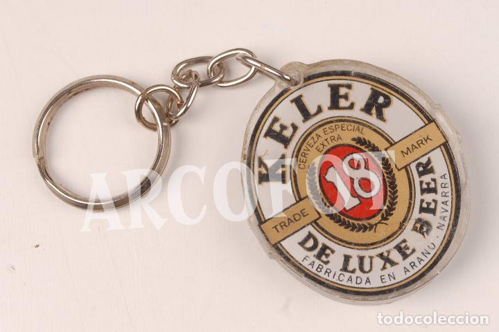 Coleccionismo de llaveros: Antiguo llavero Cerveza Especial Extra KELER 18 DE LUXE BEER - ARANO - NAVARRA