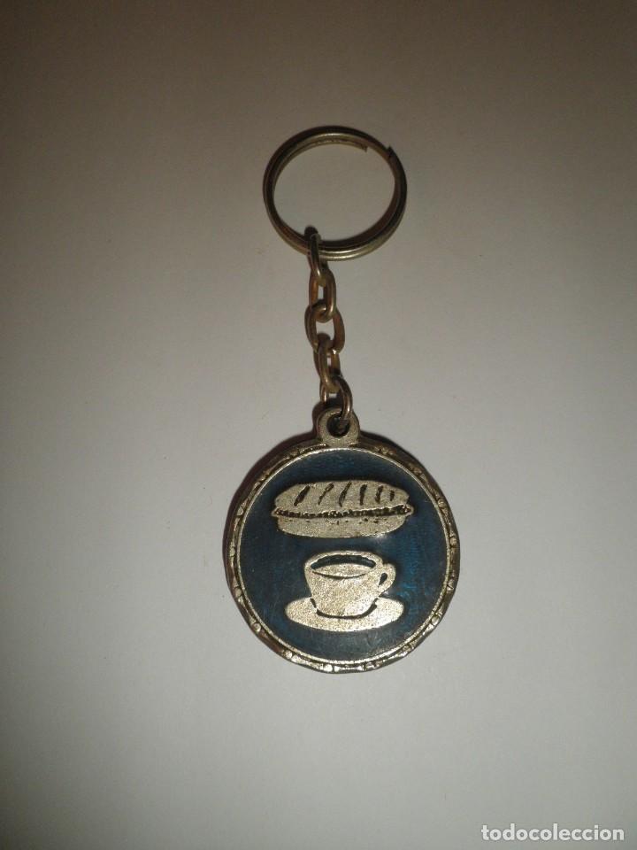 Collection of Keychains: LLAVERO ANTIGUO PUBLICIDAD BAR CHURRERIA COLON TARRAGONA