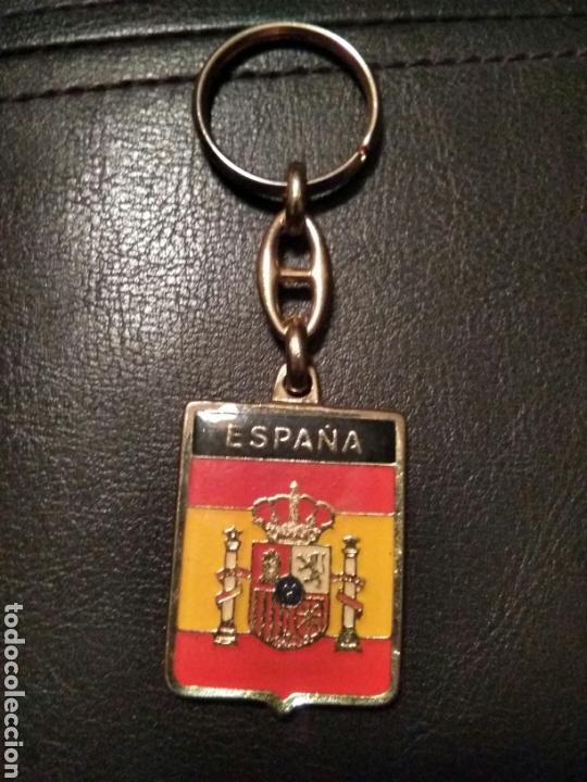 Coleccionismo de llaveros: Llavero de Espa&ntilde;a doble cara escudo y Bandera