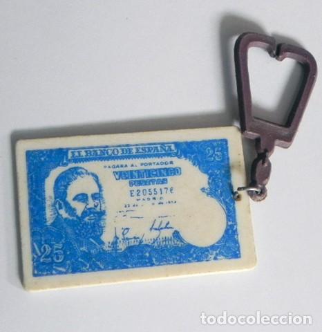 Coleccionismo de llaveros: LLAVERO BILLETE DE ESPA&Ntilde;A &iquest; ANTIGUO ?DE PL&Aacute;STICO - BILLETITO MINIATURA -M&Aacute;S LLAV. EN OTRAS SECCIONES
