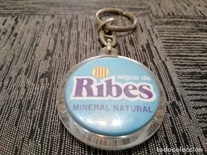 Coleccionismo de llaveros: LLAVERO VINTAGE DE PL&Aacute;STICO DE AIGUA DE RIBES MINERAL NATURAL - Peso: 15 Gramos -