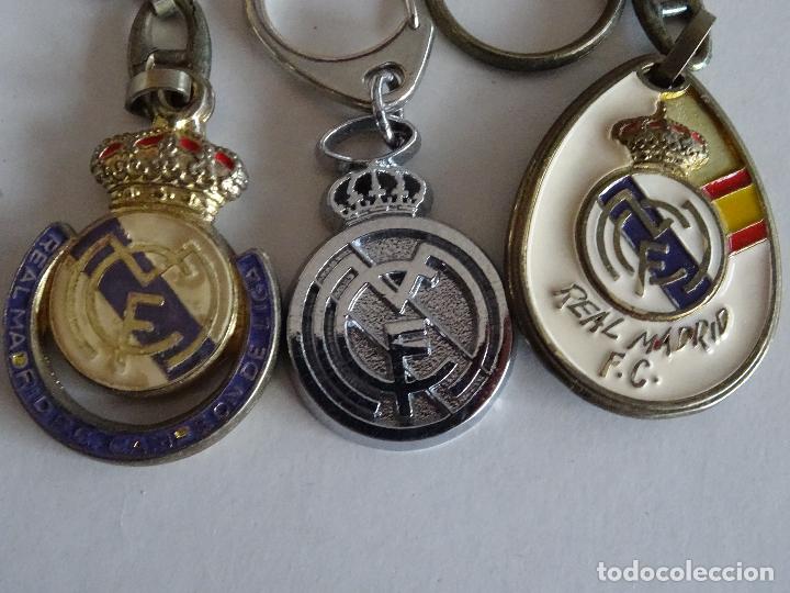 Coleccionismo de llaveros: LOTE DE 3 ANTIGUOS LLAVEROS REAL MADRID
