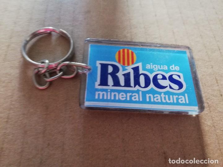 Coleccionismo de llaveros: LLAVERO VINTAGE PL&Aacute;STICO: AIGUA DE RIBES MINERAL NATURAL (PESO: 19 GRAMOS)