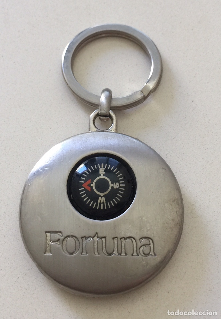 Collectionnisme de portes-cl&eacute;s: Antiguo y curioso Llavero Fortuna - Ocean - Con Br&uacute;jula