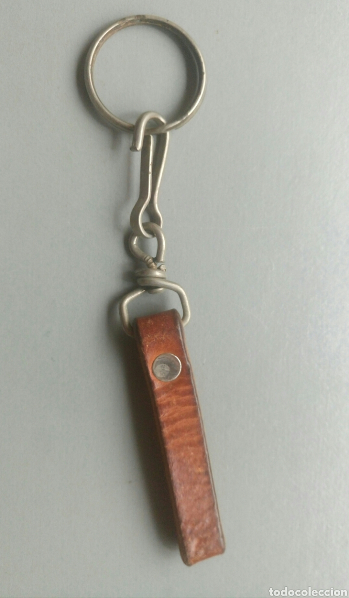 Coleccionismo de llaveros: Llavero antiguo cinta de cuero