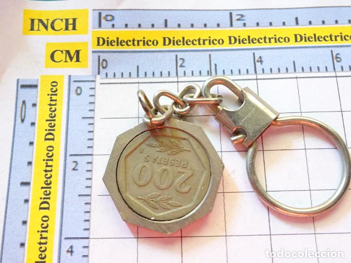 Colecionismo de porta-chaves: LLAVERO DE NUMISM&Aacute;TICA. MONEDA 200 PESETAS JUAN CARLOS I 1987