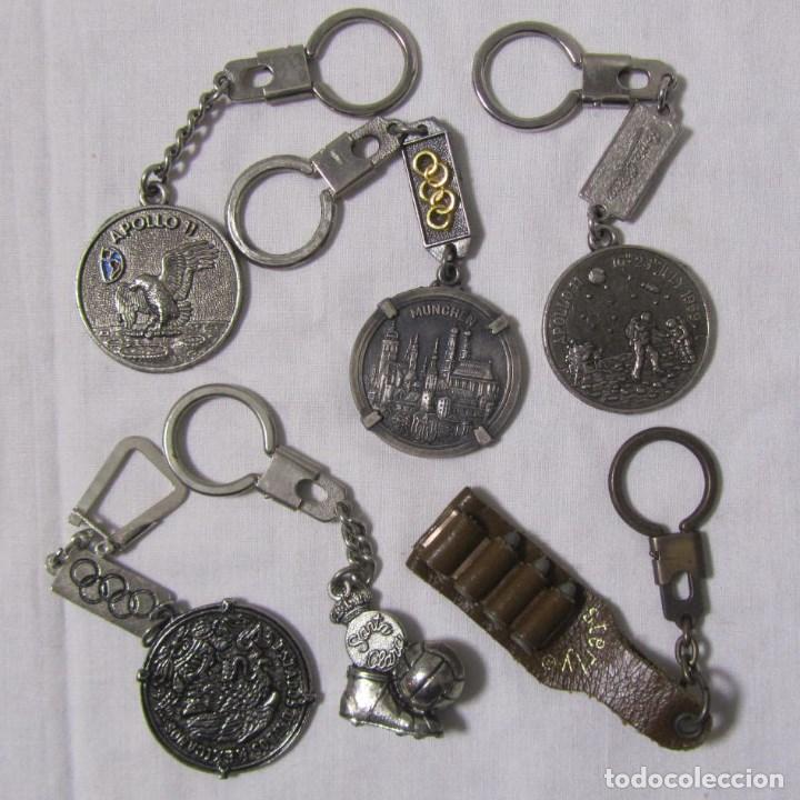 Collection of Keychains: 6 llaveros Publicidad de Pantalones Sterley Santa Clara