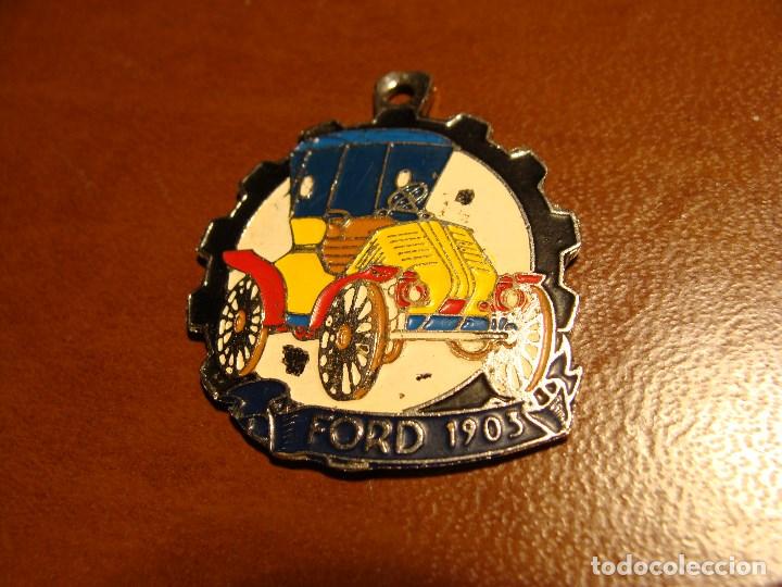 Sammlung von Schl&uuml;sselanh&auml;ngern: LLAVERO ANTIGUO DE COLECCION FORD 1903 LOGO EMBLEMA COCHE AUTOMOVIL