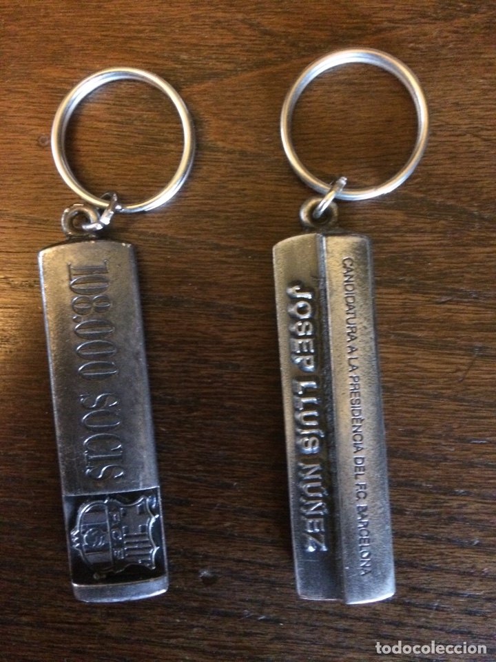 Collectionnisme de portes-cl&eacute;s: 2 llaveros f&uacute;tbol club barcelona candidatura josep Llu&iacute;s N&uacute;&ntilde;ez
