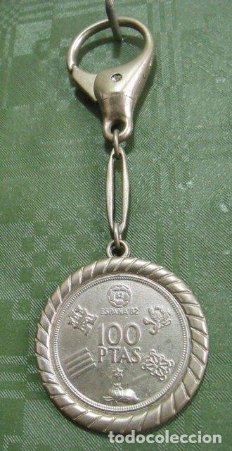 Coleccionismo de llaveros: Llavero Moneda 100 Pesetas Rey Don Juan Carlos I Espa&ntilde;a - 1982 Mundial Espa&ntilde;a 82