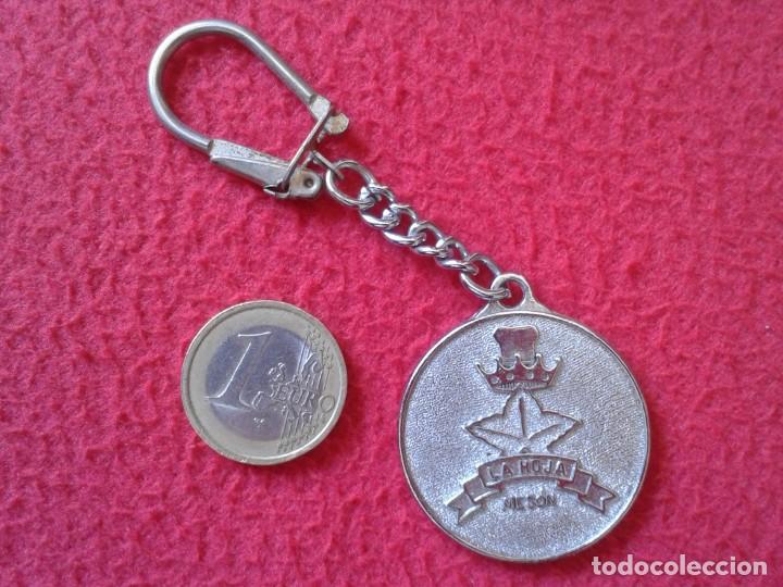 Collezionismo di Portachiavi: LLAVERO KEYRING KEYCHAIN PORTE-CL&Eacute;S RESTAURANTE MES&Oacute;N LA HOJA MADRID CALLE MORAT&Iacute;N SPAIN VER FOTOS