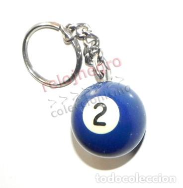 Coleccionismo de llaveros: LLAVERO - BOLA DE BILLAR N&ordm; 2 AZUL - MINIATURA - DEPORTE - M&Aacute;S LLAVEROS EN VENTA EN OTRAS SECCIONES
