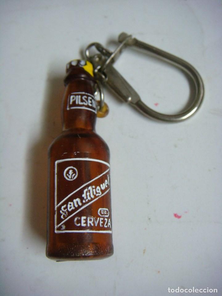 Coleccionismo de llaveros: LLAVERO DE BOTELLIN DE CERVEZA SAN MIGUEL