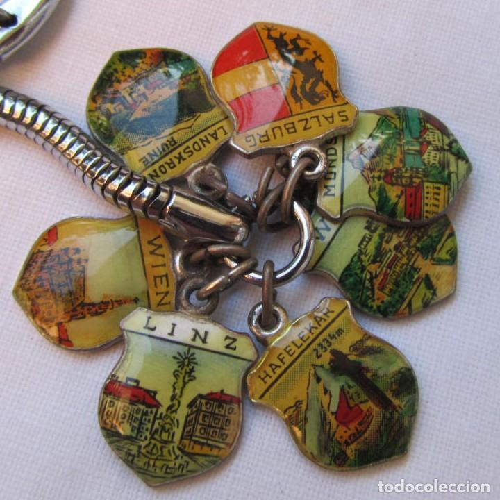 Collection of Keychains: Llavero met&aacute;lico con miniaturas de escudos de ciudades austriacas