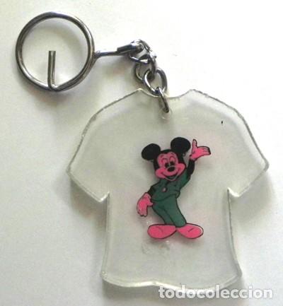 Coleccionismo de llaveros: LLAVERO DE MICKEY MOUSE - RAT&Oacute;N - PERSONAJE DE WALT DISNEY - CAMISETA DE PL&Aacute;STICO