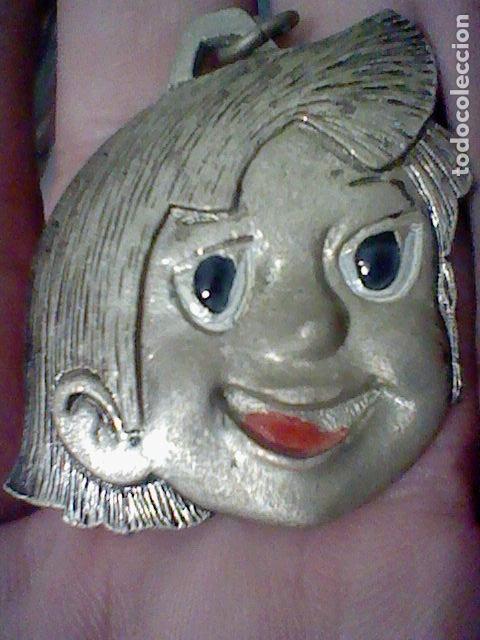Coleccionismo de llaveros: HEIDI MITICO DIBUJO A&Ntilde;OS 70 CARA FIGURA EN METAL PINTADA A MANO