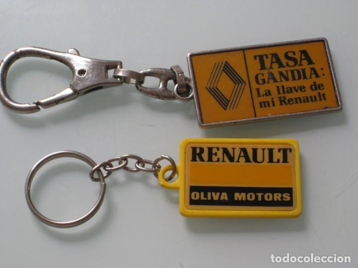 Lote de 2 llaveros antiguos Renault