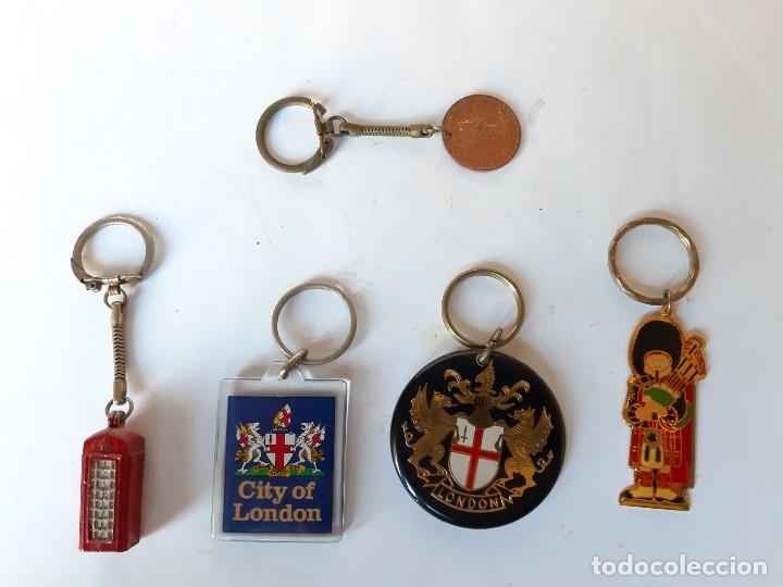 Coleccionismo de llaveros: LONDRES. INGLATERRA. 5 LLAVEROS A&Ntilde;O 2000