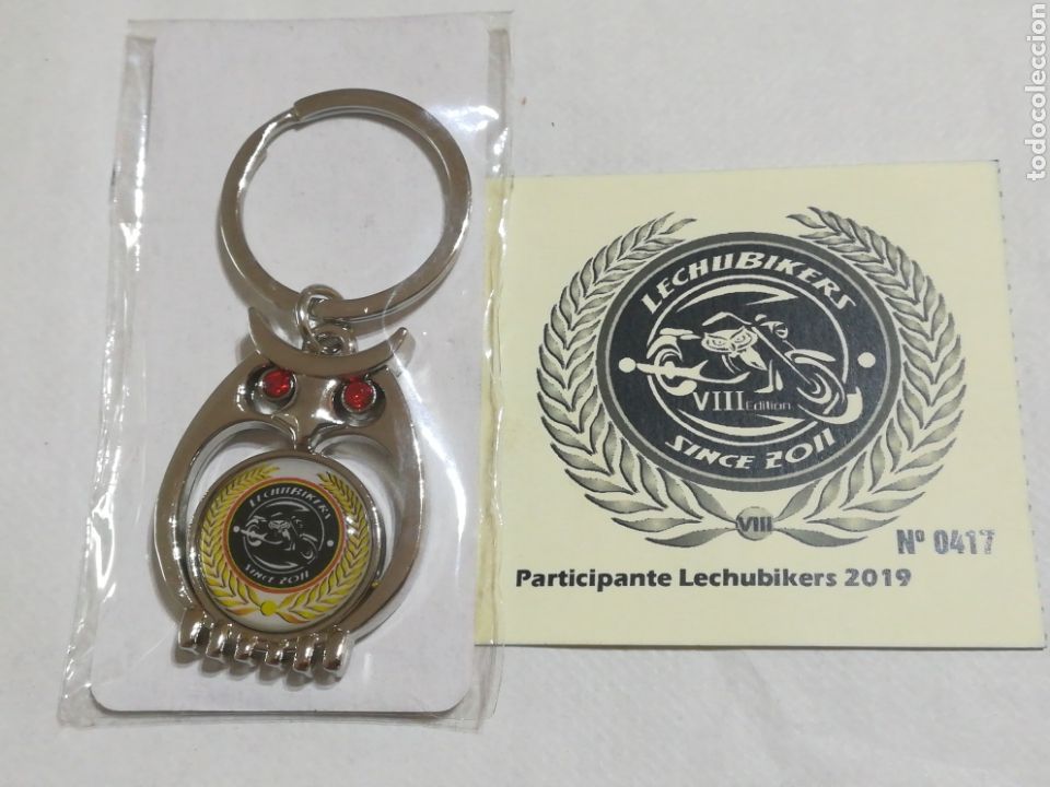 Coleccionismo de llaveros: Lechubikers. Llavero de lechuza. Concentraci&oacute;n motorista motera en Loeches. VIII edici&oacute;n 2019.