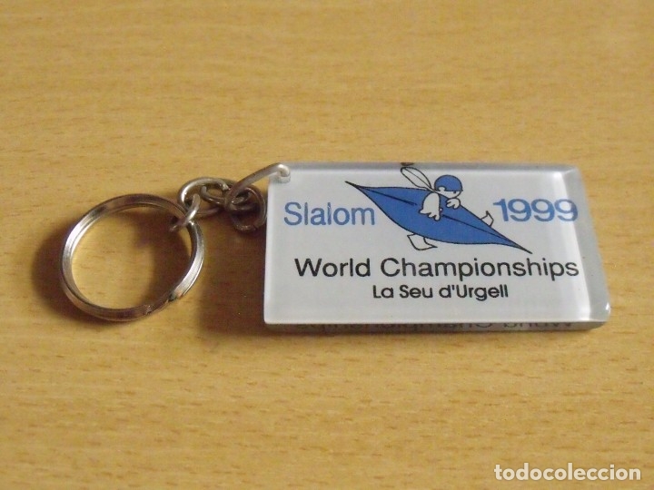 Coleccionismo de llaveros: Slalom 1999. World Championships. Seu d'Urgell. Pirag&uuml;ismo. Campeonatos Mundo. Llavero. 3x5,5 cm