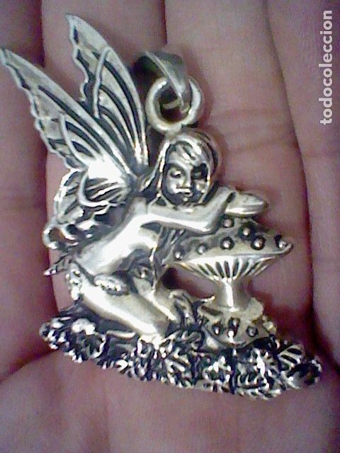 Collezionismo di Portachiavi: HADA NINFA FIGURA METALICA IMAGEN FEMENINA ALADA LLAVERO O COLGANTE