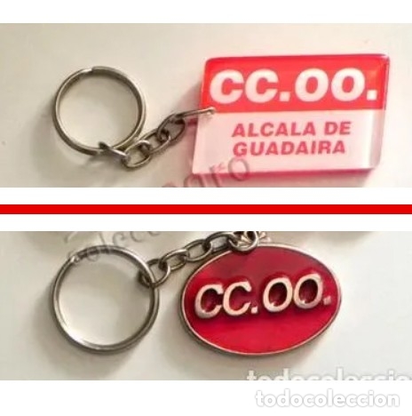 Coleccionismo de llaveros: LOTE DE LLAVEROS COMISIONES OBRERAS SINDICATO CC.OO. - PUBLICIDAD LOGOTIPO LLAVERO SEVILLA CCOO LOGO