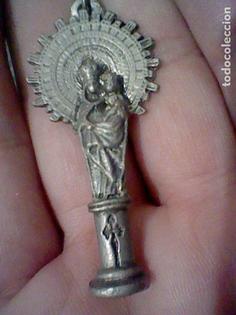 Coleccionismo de llaveros: VIRGEN PILAR  LLAVERO METAL ANTIGUO 5,5CMS ALTO