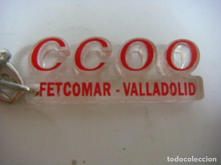 Coleccionismo de llaveros: LLAVERO DE CC.OO FETCOMAR VALLADOLID LETRAS DE METALCRILATO