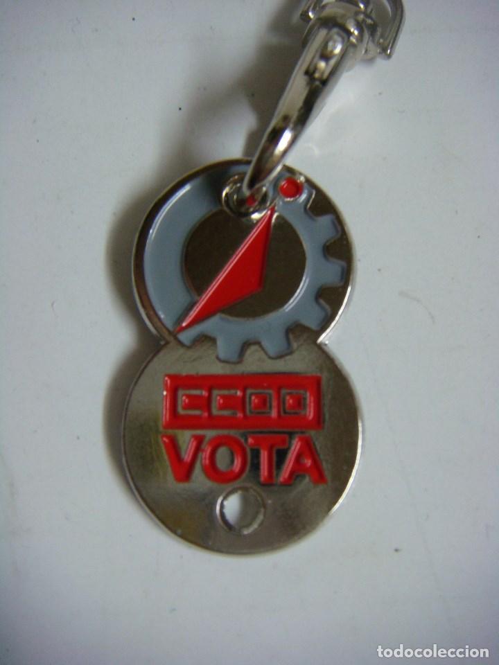 Coleccionismo de llaveros: LLAVERO DE CC.OO. VOTA - Foto 1