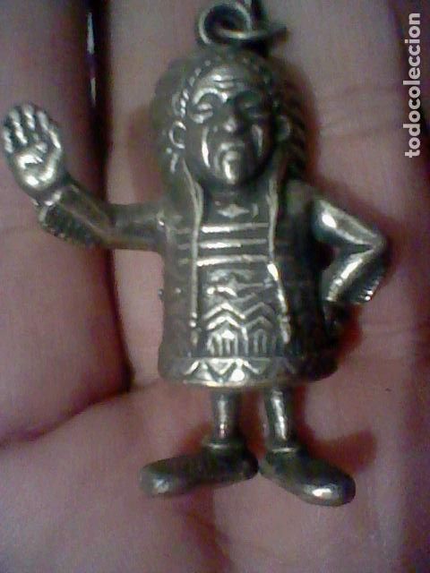 Collezionismo di Portachiavi: INDIO JEFE FIGURA METAL 5 CMS ALTO LLAVERO A&Ntilde;OS 60 70 PUBLICIDAD LEWIS