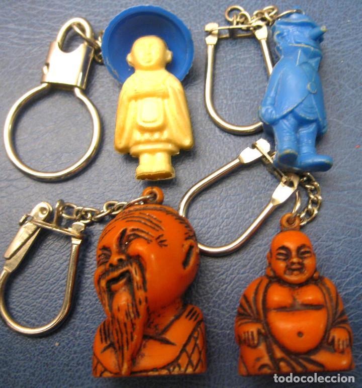 Coleccionismo de llaveros: Llaveros ''Buda y otros'' ./ Pastas pl&aacute;sticas...