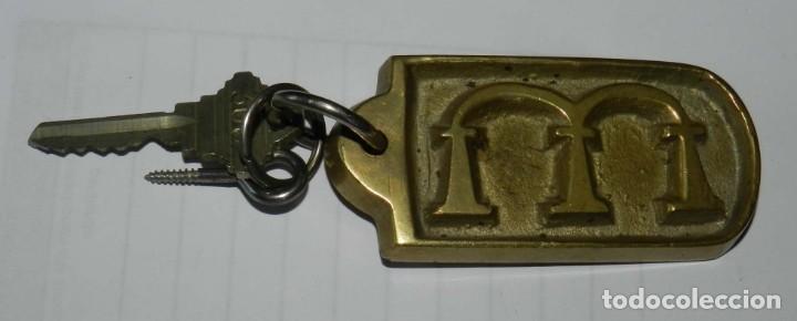 Colecionismo de porta-chaves: ANTIGUO LLAVERO Y LLAVE DEL MOTEL VALLE GRANDE, OBREGON, MEXICO,TAL COMO SE VE EN LAS FOTOGRAFIAS PU