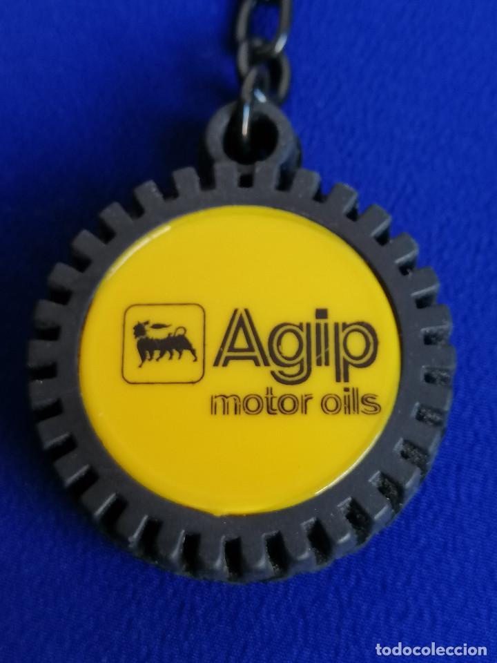 Coleccionismo de llaveros: LLAVERO RUEDA - AGIP MOTOR OILS - Foto 1