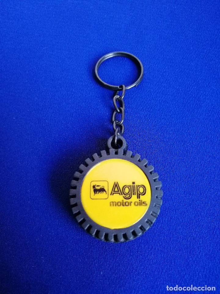 Coleccionismo de llaveros: LLAVERO RUEDA - AGIP MOTOR OILS - Foto 2
