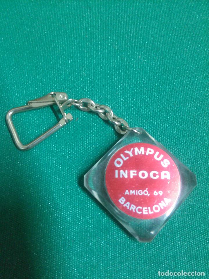 Coleccionismo de llaveros: OLYMPUS INFOCA CON PUBLICIDAD Y UTIL PARA APUESTAS EN QUINIELAS - BARCELONA - METACRILATO Y ALUMINIO